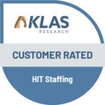 KLAS Research badge showcasing CSI Companies as a trusted, customer-rated leader in HIT staffing for the healthcare industry.